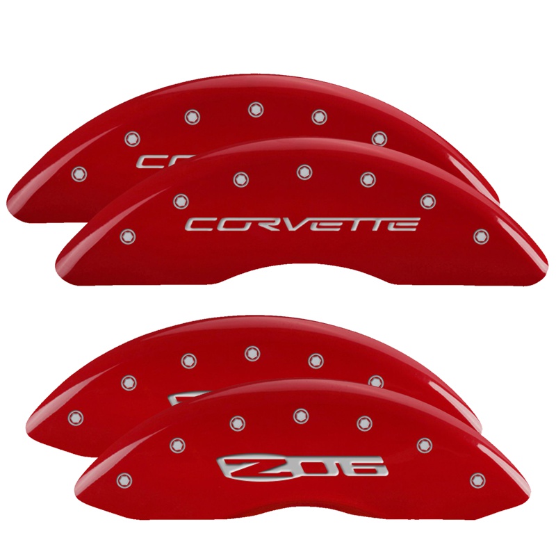 Brake Caliper Covers for 2006-2013 Chevrolet Corvette (13083S) Front & Rear Set 4