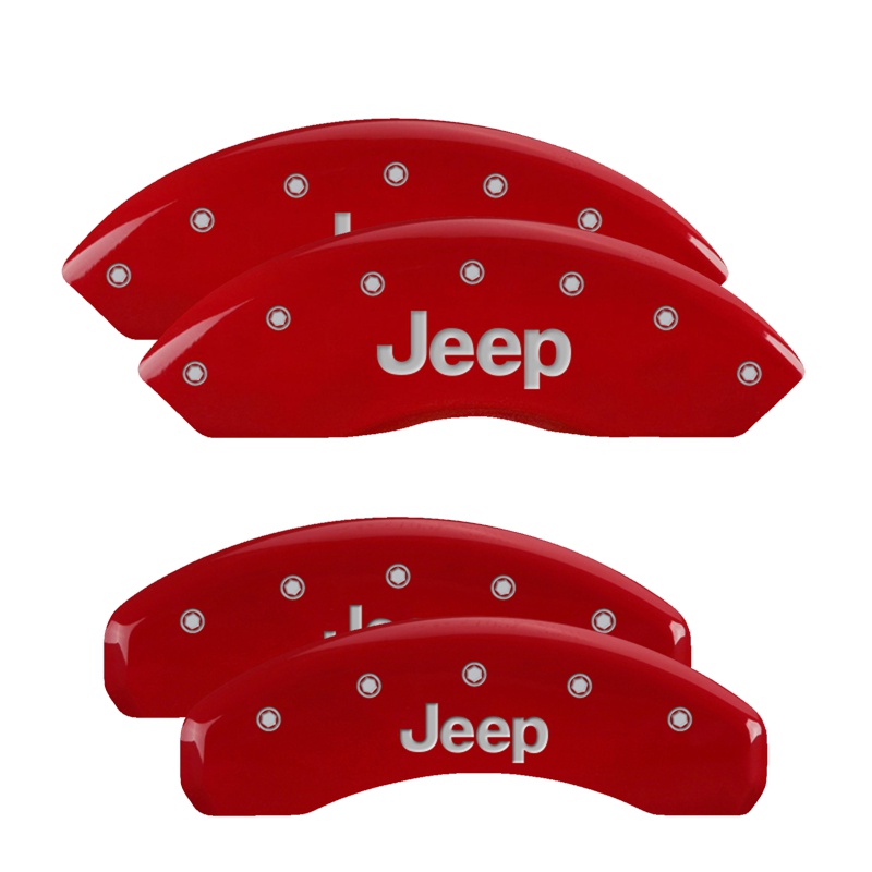 Brake Caliper Covers for 2007-2018 Jeep Wrangler 2008-2012 Jeep Liberty (42007S) Front & Rear Set 1