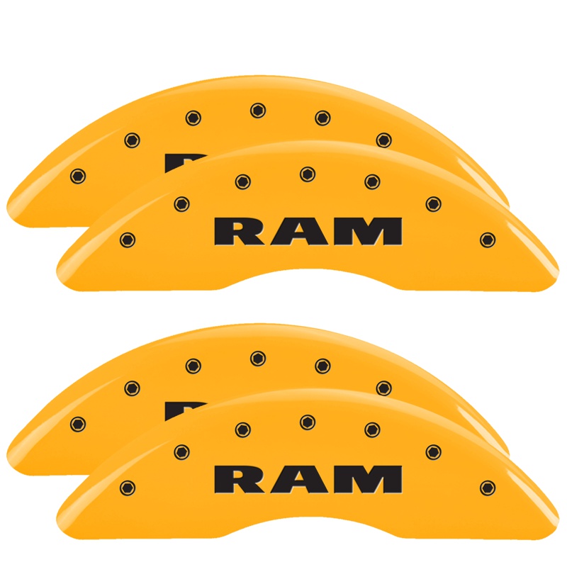 Brake Caliper Covers for 2019-2021 Ram 2500 2019-2021 Ram 3500 2022-2023 RAM 2500 2022-2023 RAM 3500 (55007S) Front & Rear Set 6